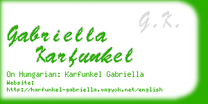 gabriella karfunkel business card